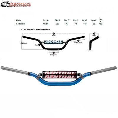 Riadidlá Renthal TwinWall 28,6 994-01 KTM High modré