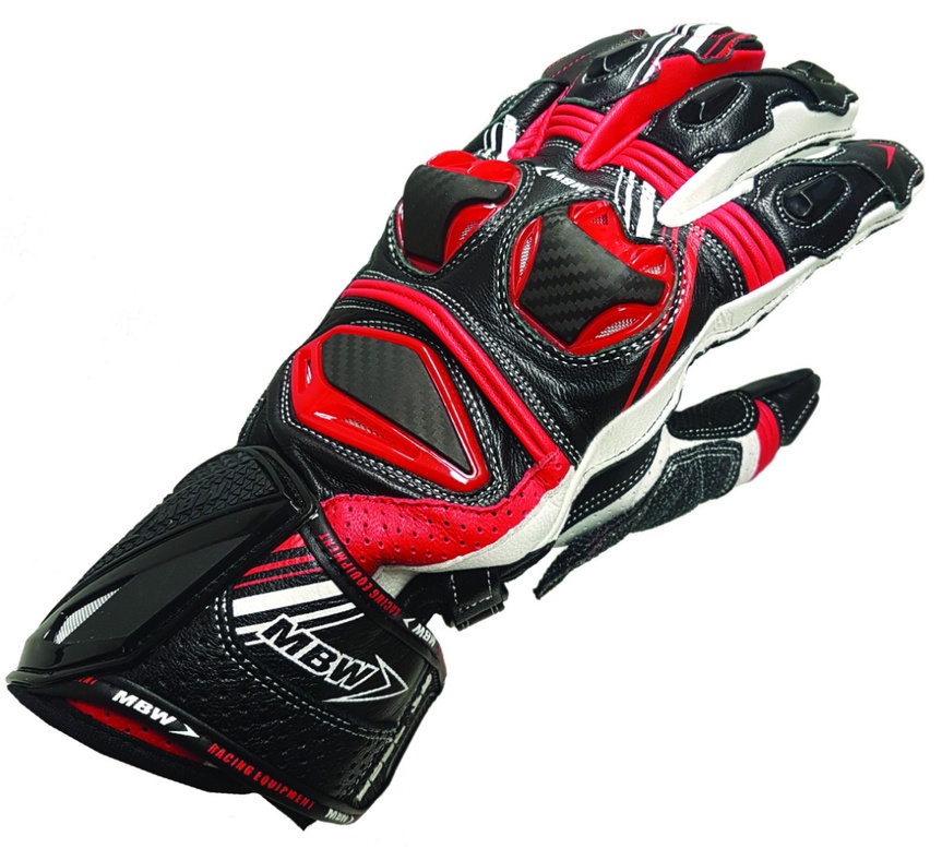 GT-TECH - red športové moto rukavice