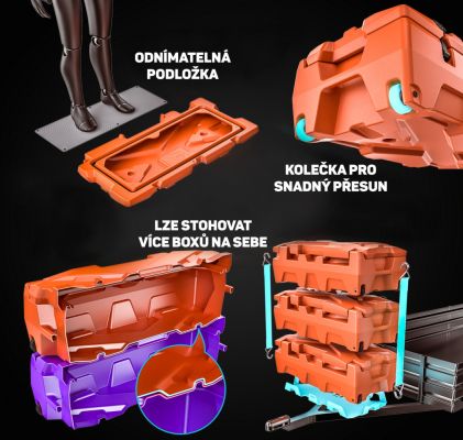 Tesseract Box X - Oranžový (120L)