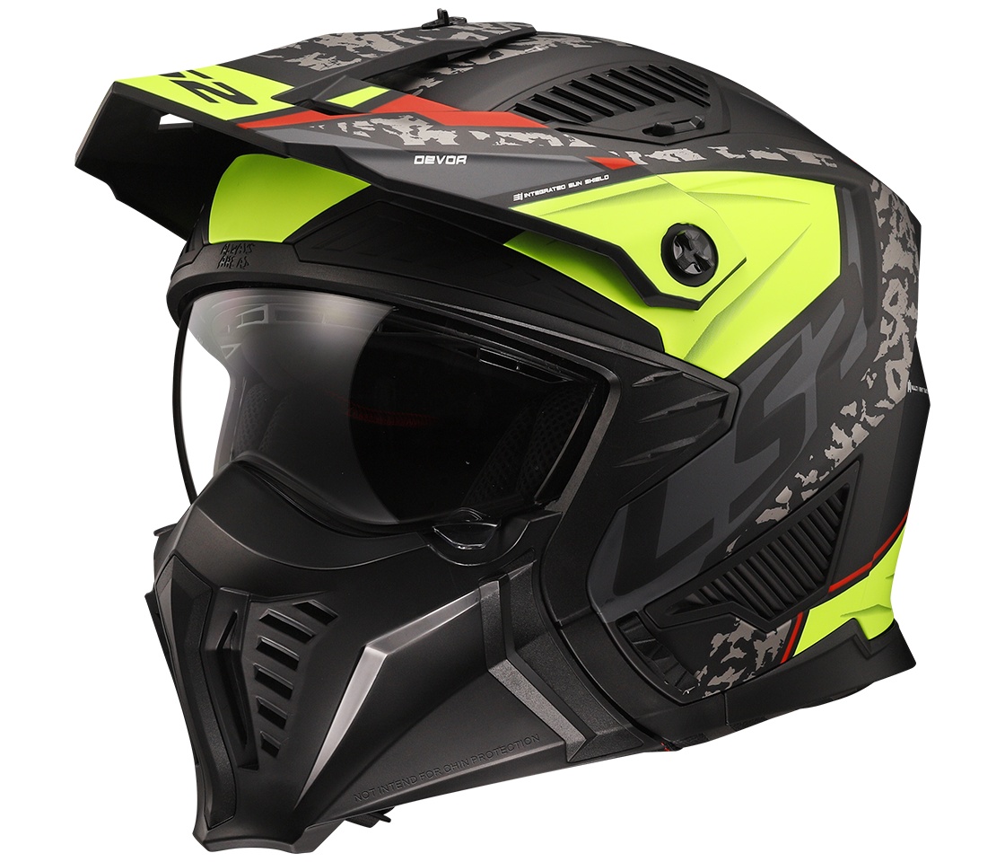 OF606 DRIFTER DEVOR Matt Black H-V Yellow