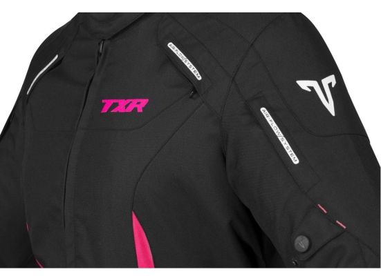 Dámska bunda na motorku Elisa čierno-ružová