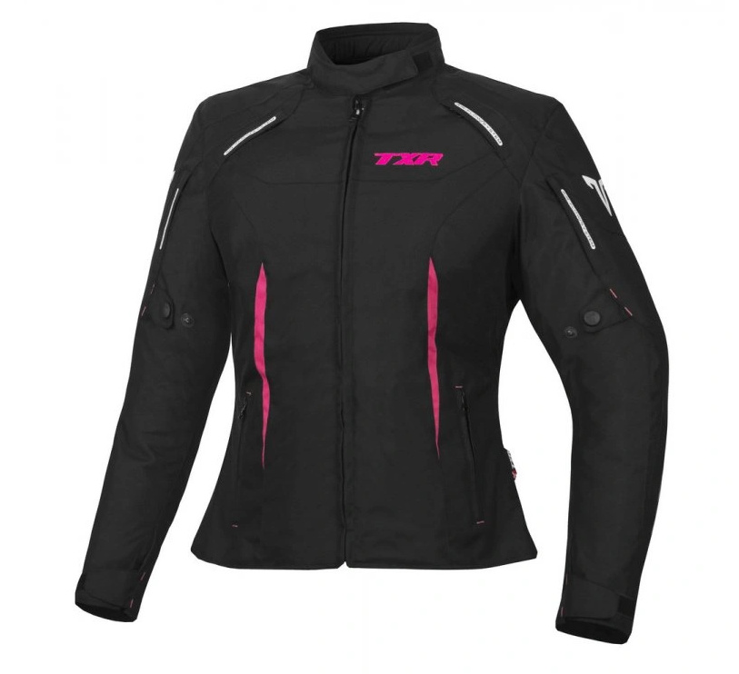 Dámska bunda na motorku Elisa čierno-ružová