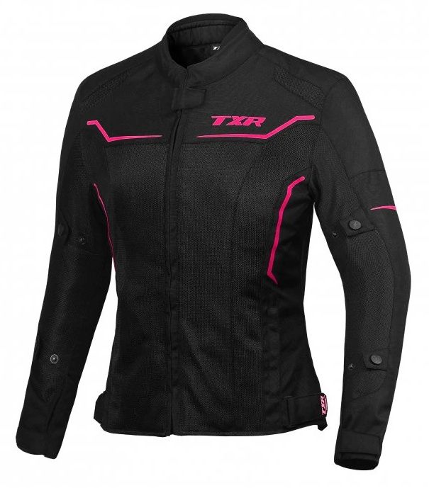 Dámska bunda na motorku Aero čierno-ružová