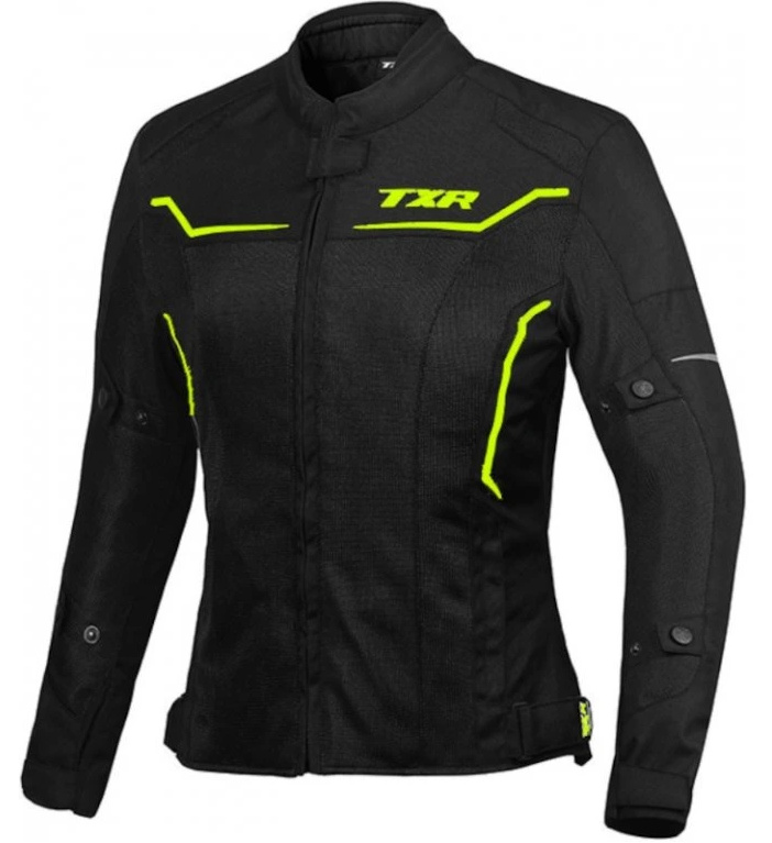 Dámska bunda na motorku Aero čierno-žltá