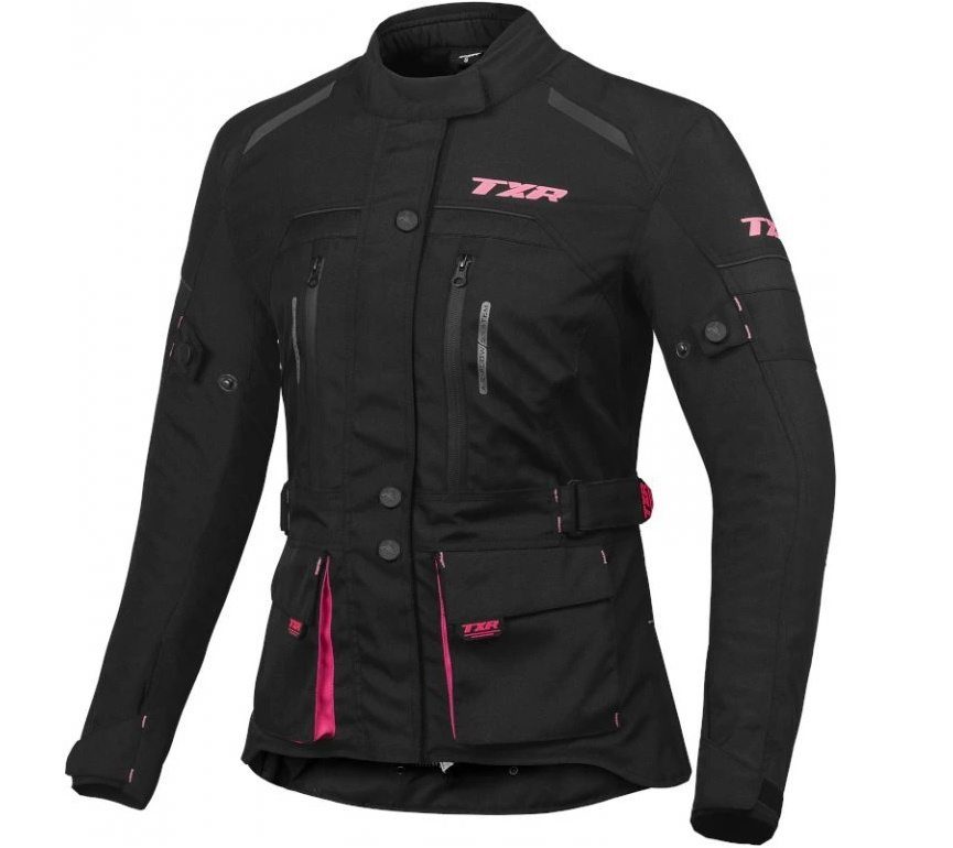 Dámska bunda na motorku Visper čierno-ružová