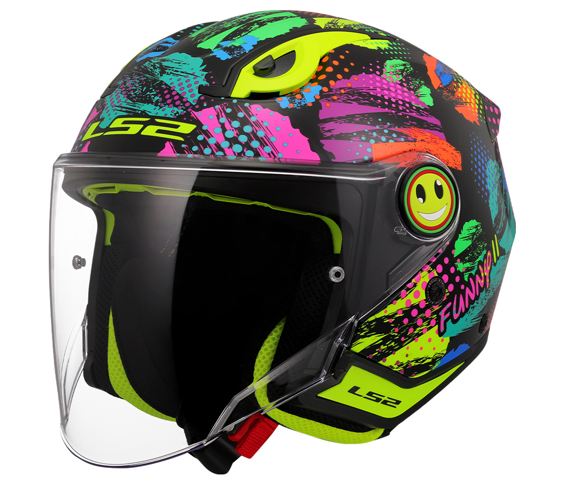 OF622 FUNNY II JOY Gloss Black detská prilba