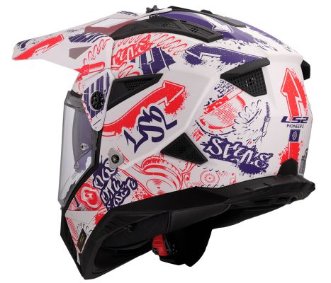 MX702 PIONEER II FANTASY Matt White Red Blue