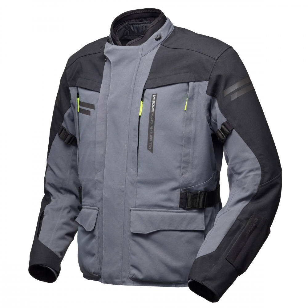 Bunda na motorku Paneo LT tmavá šedá/čierna