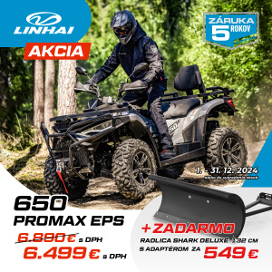 !! AKCIA !! 650L Promax EPS 4x4 + radlica ZADARMO